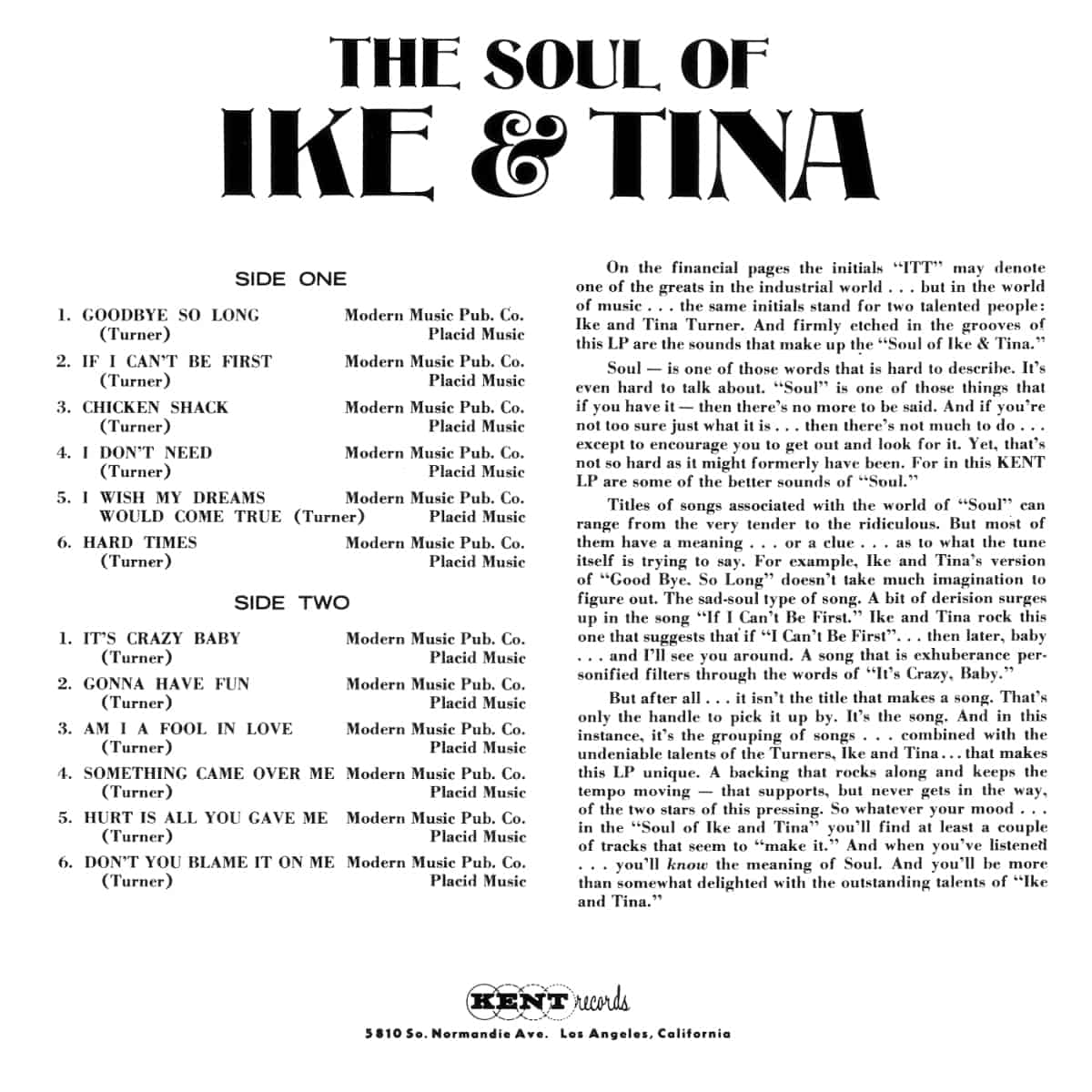 Ike & Tina Turner - The Soul of Ike & Tina - Album