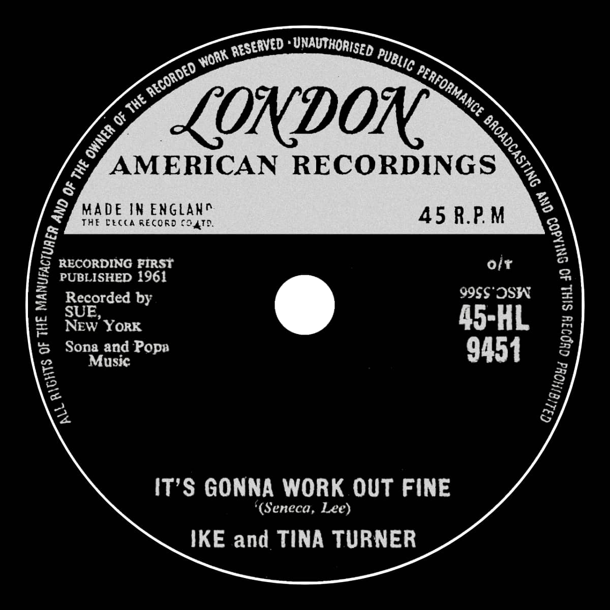 Ike & Tina Turner - It's Gonna Work Out Fine - Single