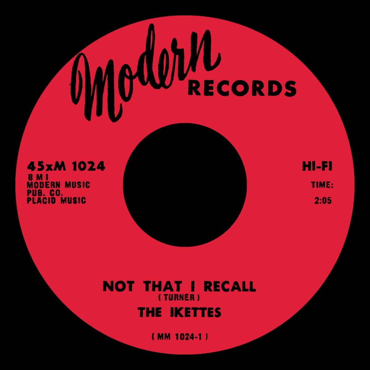 The Ikettes - Not That I Recall - Single