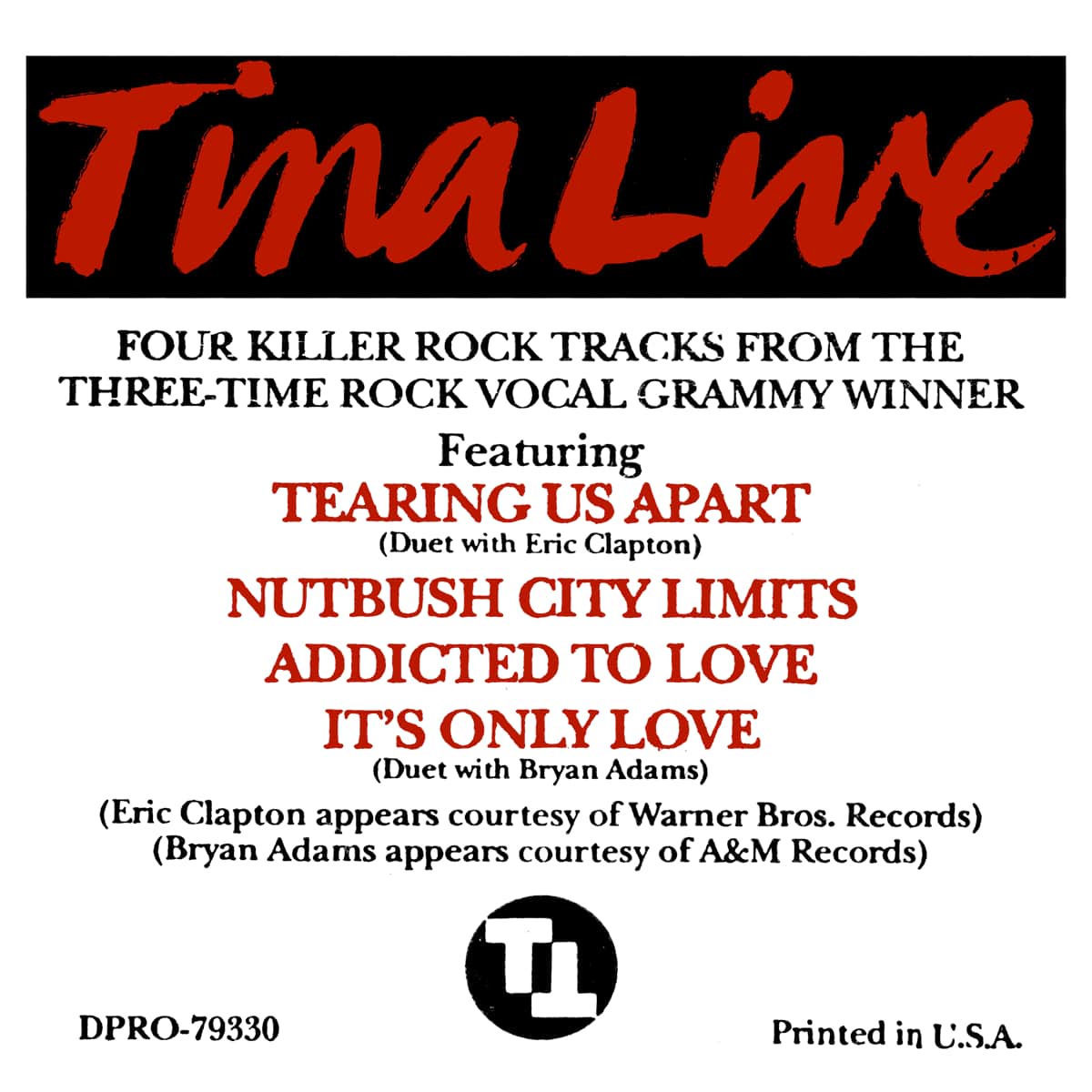 Tina Turner - Live In Europe - Promo