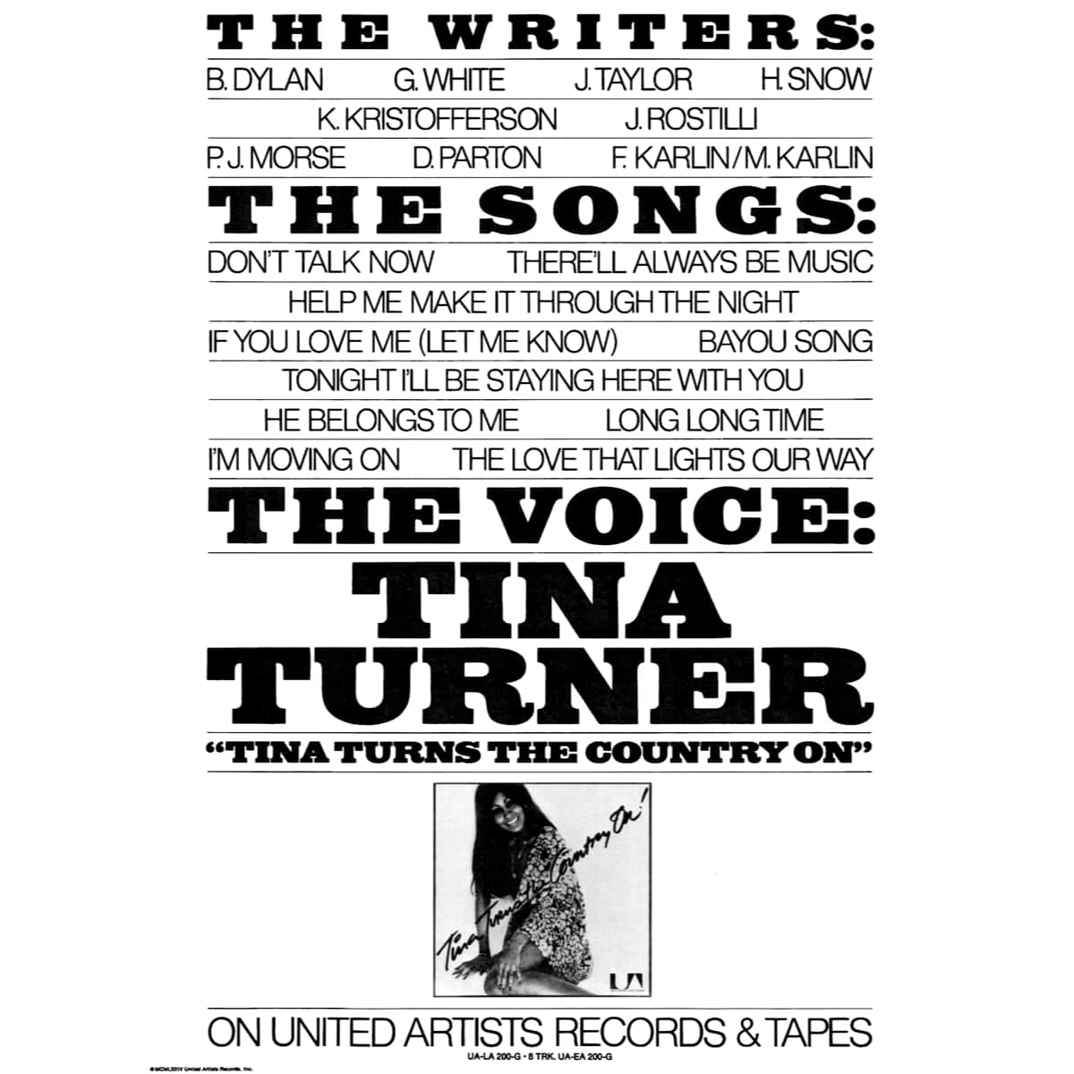 Tina Turner - Tina Turns The Country On - Promo
