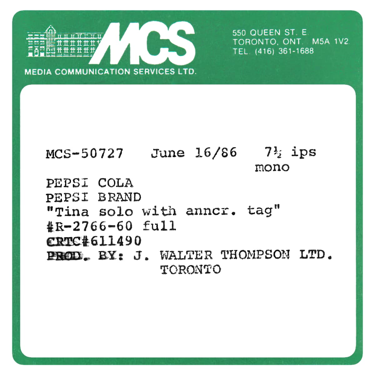 Tina Turner - We Got The Taste (Pepsi) - Promo