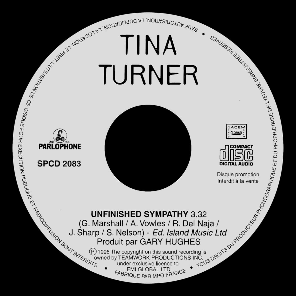 Tina Turner - Unfinished Sympathy - Promo