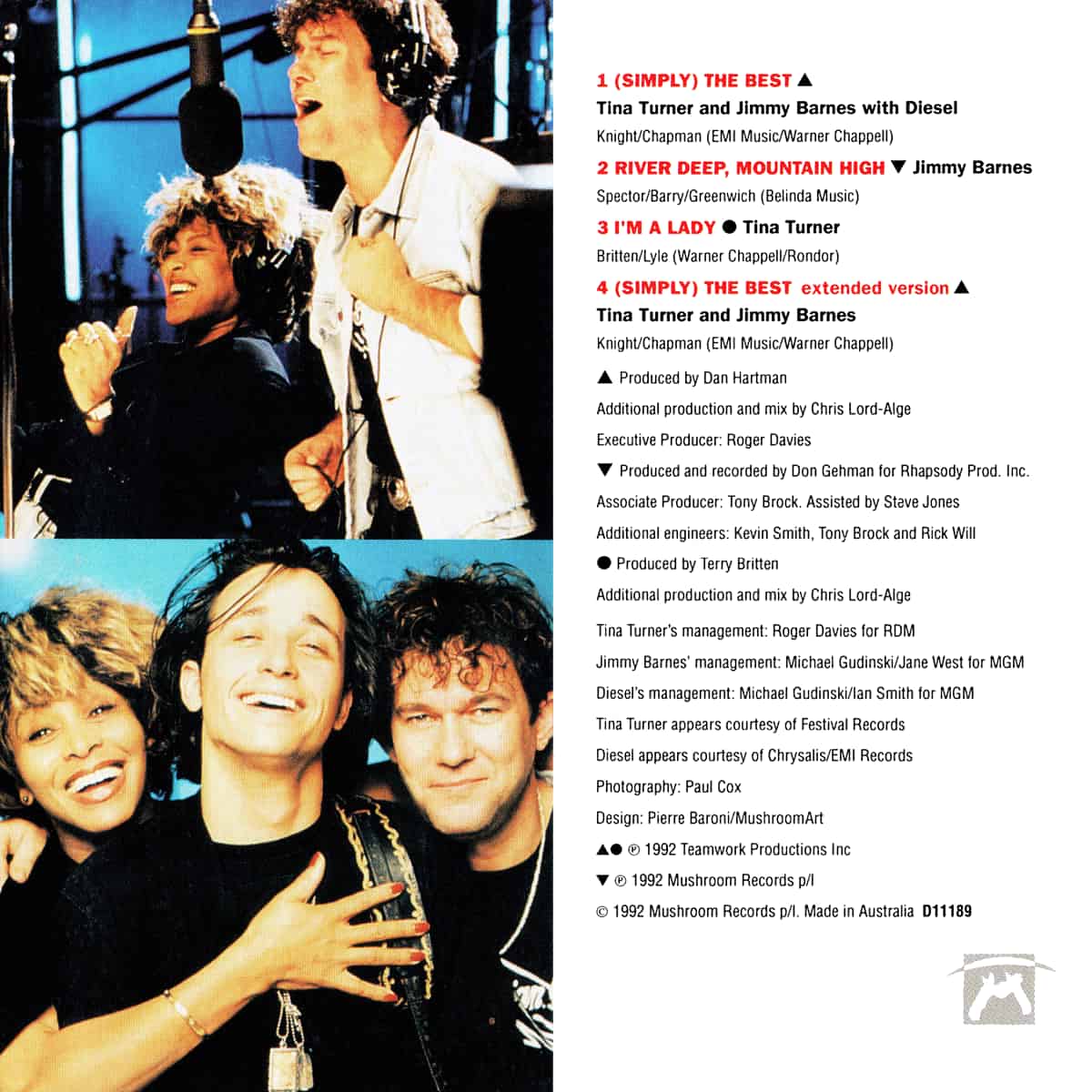 Tina Turner - Simply The Best - Single