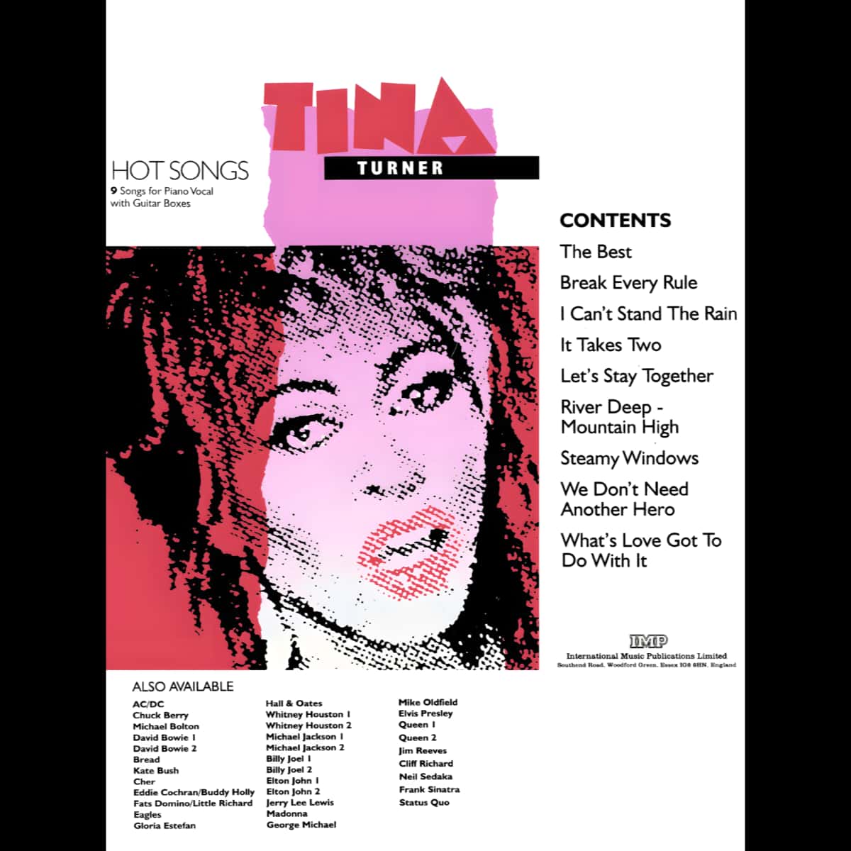 Tina Turner - Hot Songs - Songbook